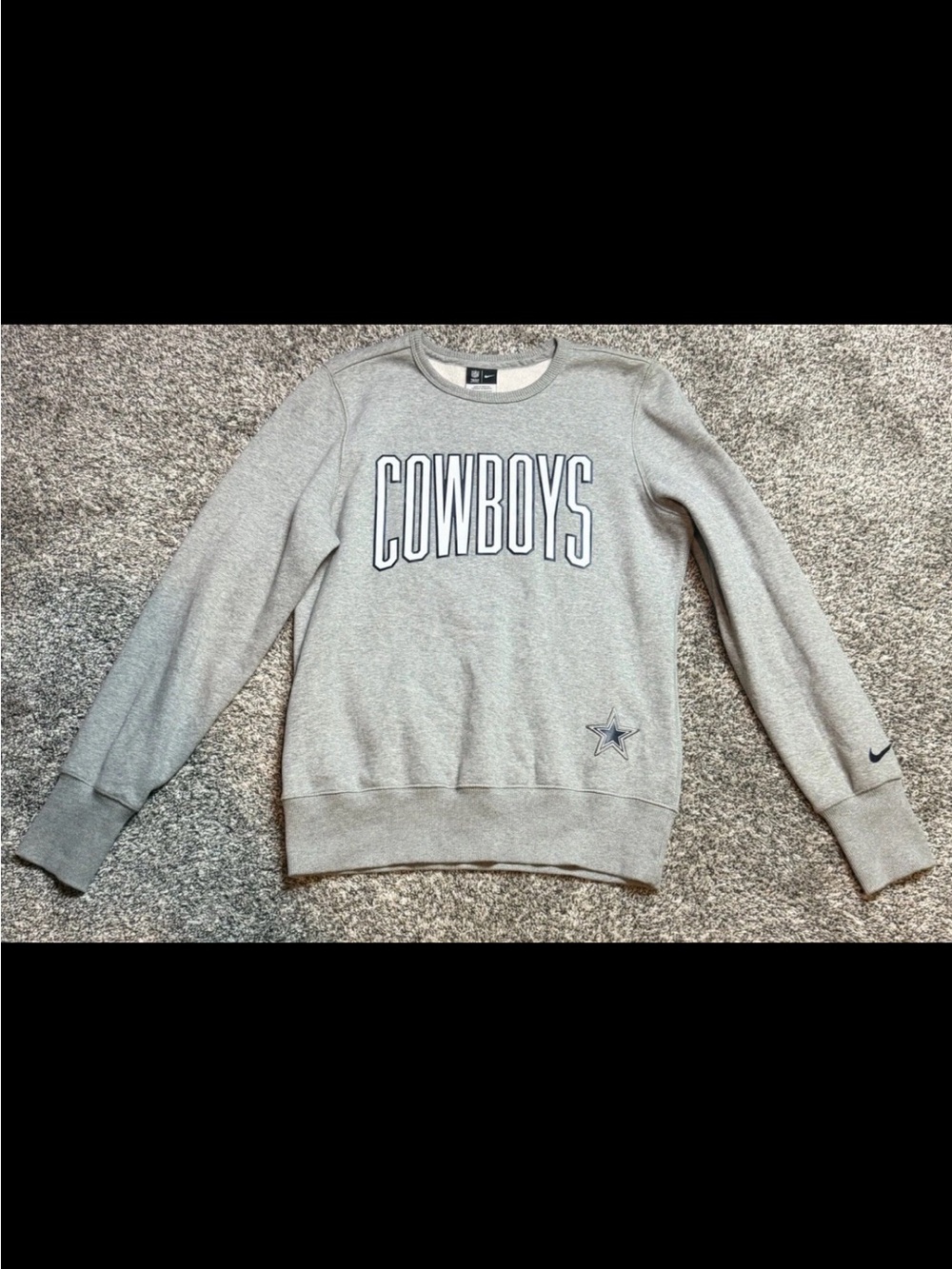 Nike Gray 'COWBOYS' Crewneck Sweatshirt -Womens